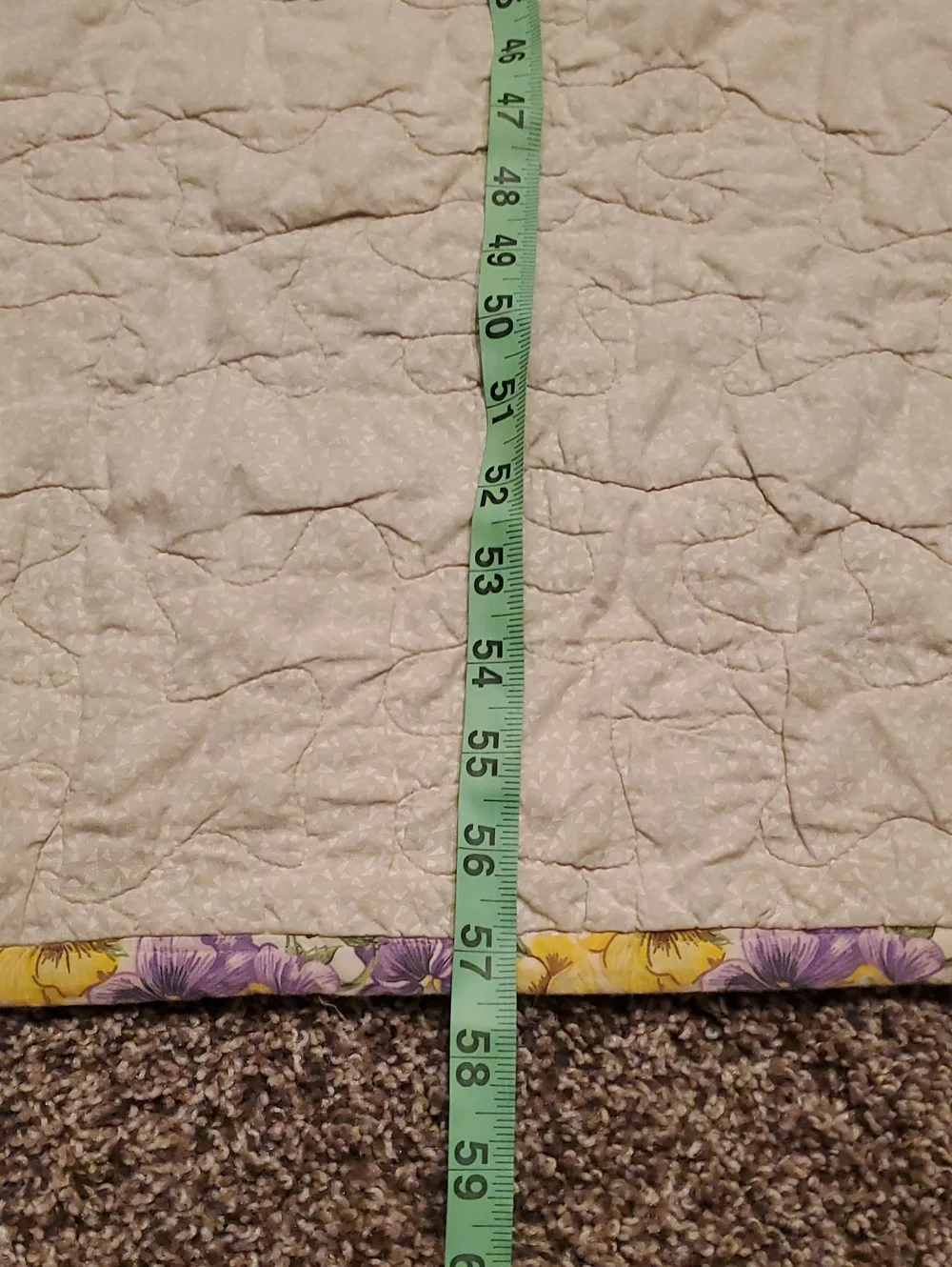 Vintage Handmade Patchwork Baby Quilt in Pinks and Purples
